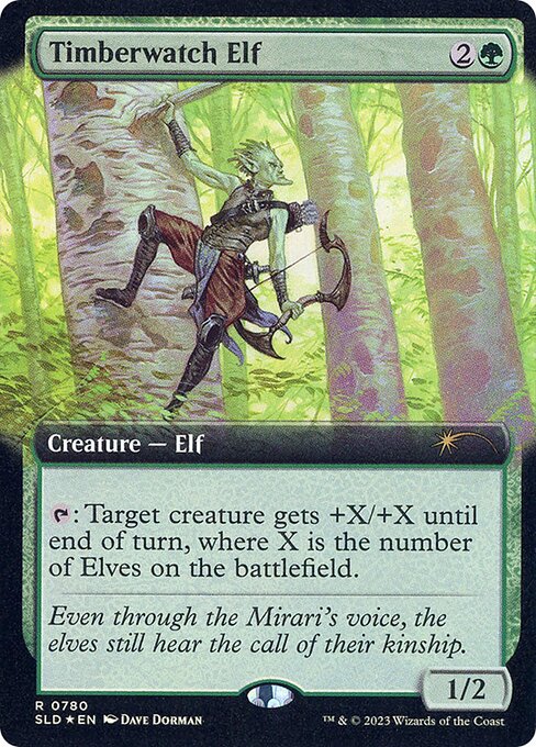 Timberwatch Elf (Extended Art) (Foil) - Secret Lair Drop Series