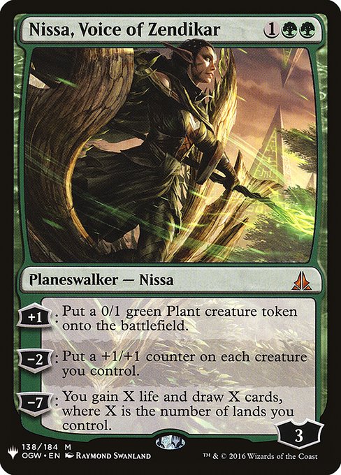 Nissa, Voice of Zendikar - The List Reprints