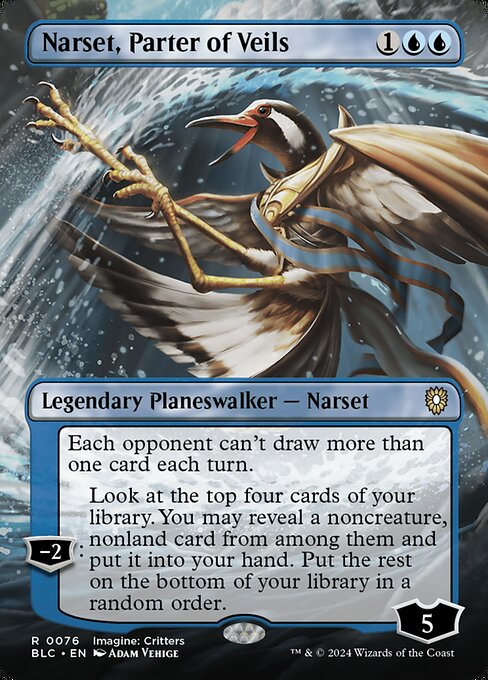 Narset, Parter of Veils (Borderless) - Commander: Bloomburrow