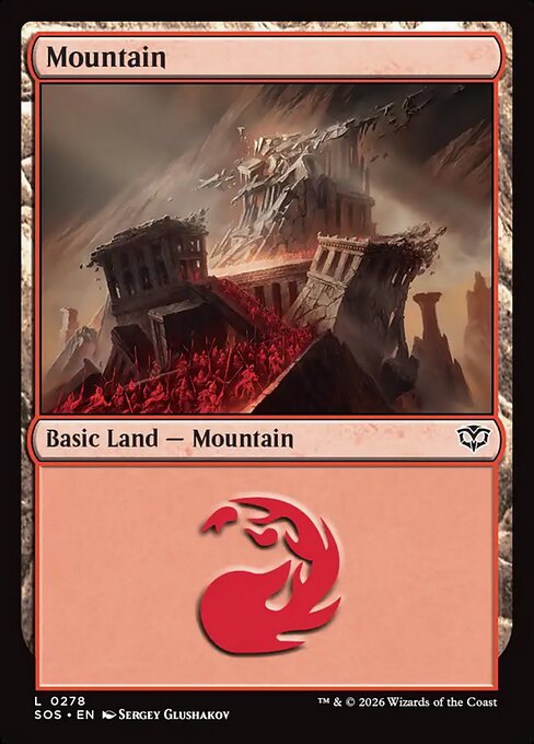 Mountain (0278) (Foil) - Secrets of Strixhaven