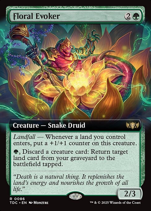 Floral Evoker (Extended Art) - Commander: Tarkir: Dragonstorm