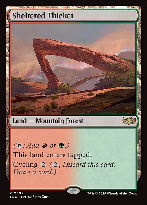 Sheltered Thicket - Commander: Tarkir: Dragonstorm