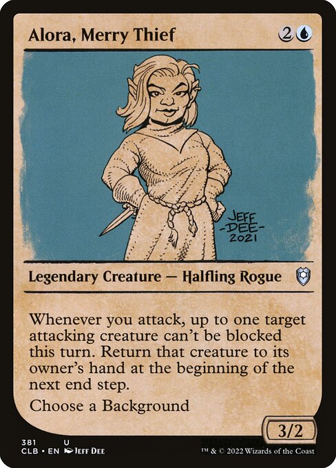 Alora, Merry Thief (Showcase) - Commander Legends: Battle for Baldur's Gate