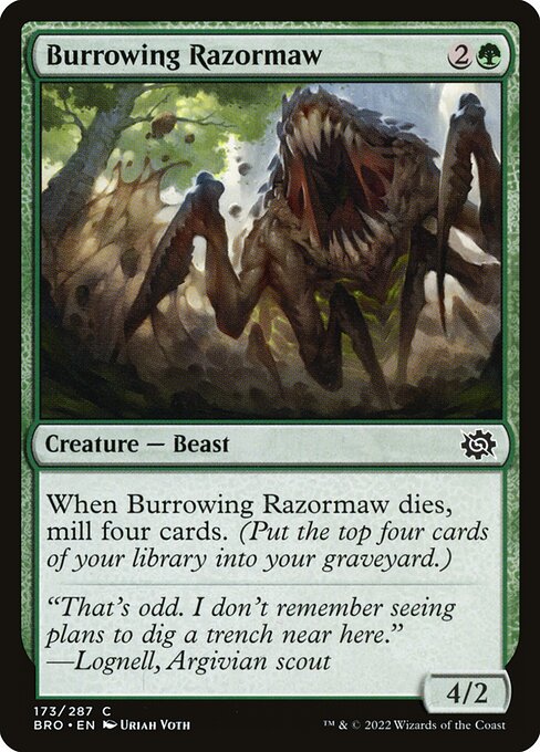 Burrowing Razormaw (Foil) - The Brothers' War