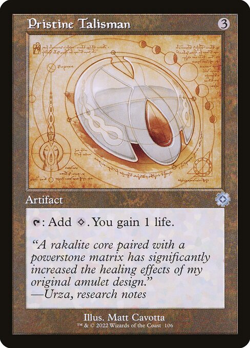 Pristine Talisman (Schematic) (Foil) - The Brothers' War: Retro Frame Artifacts