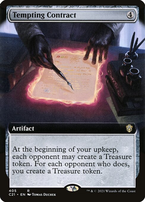 Tempting Contract (Extended Art) - Commander 2021