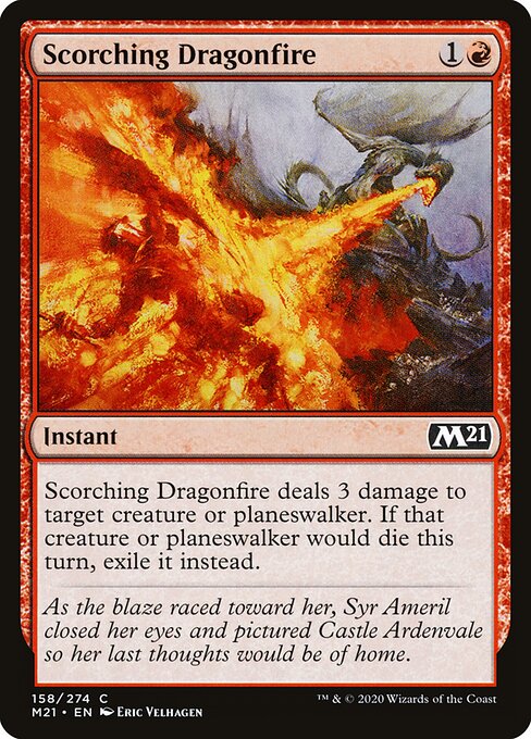 Scorching Dragonfire (Foil) - Core Set 2021