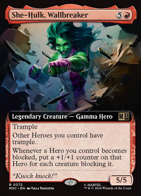 She-Hulk, Wallbreaker (Extended Art) - Commander: Marvel Super Heroes