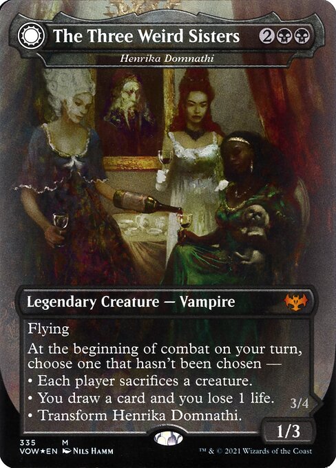 The Three Weird Sisters - Henrika Domnathi (Foil) - Innistrad: Crimson Vow