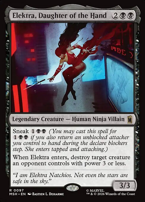 Elektra, Daughter of the Hand (Foil) - Marvel Super Heroes