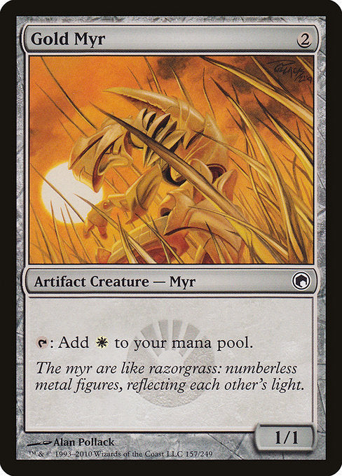 Gold Myr (Foil) - Scars of Mirrodin