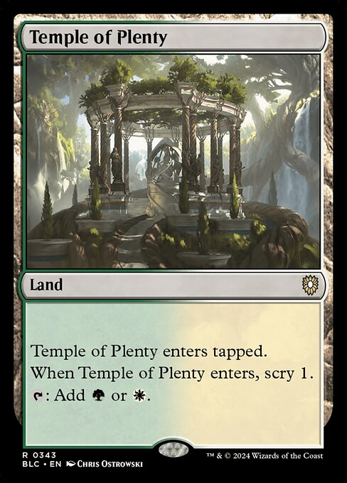 Temple of Plenty - Commander: Bloomburrow