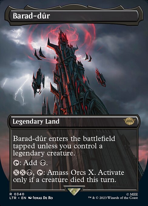 Barad-dur (0340) (Borderless) (Foil) - Universes Beyond: The Lord of the Rings: Tales of Middle-earth