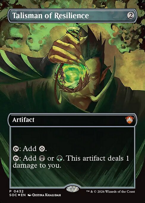 Talisman of Resilience (Borderless) - Commander: Secrets of Strixhaven