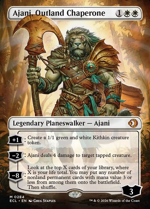 Ajani, Outland Chaperone (Borderless) - Lorwyn Eclipsed