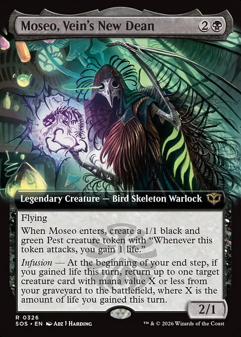 Moseo, Vein's New Dean (Extended Art) - Secrets of Strixhaven