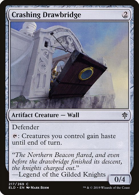Crashing Drawbridge (Foil) - Throne of Eldraine