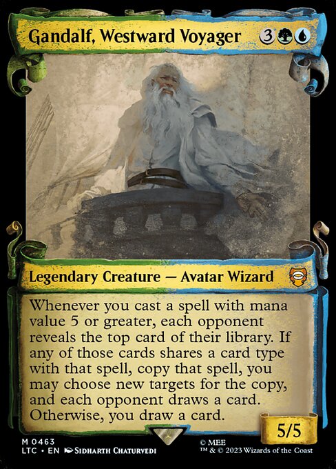 Gandalf, Westward Voyager (Showcase Scrolls) - Commander: The Lord of the Rings: Tales of Middle-earth
