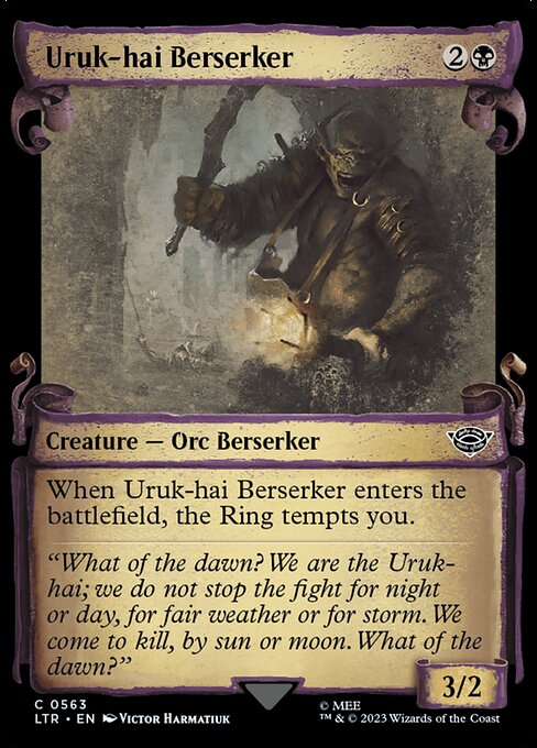 Uruk-hai Berserker (Showcase Scrolls) - Universes Beyond: The Lord of the Rings: Tales of Middle-earth