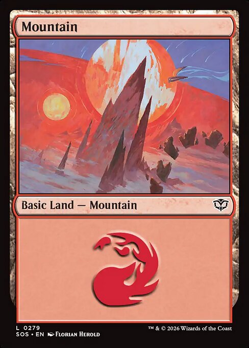 Mountain (0279) (Foil) - Secrets of Strixhaven