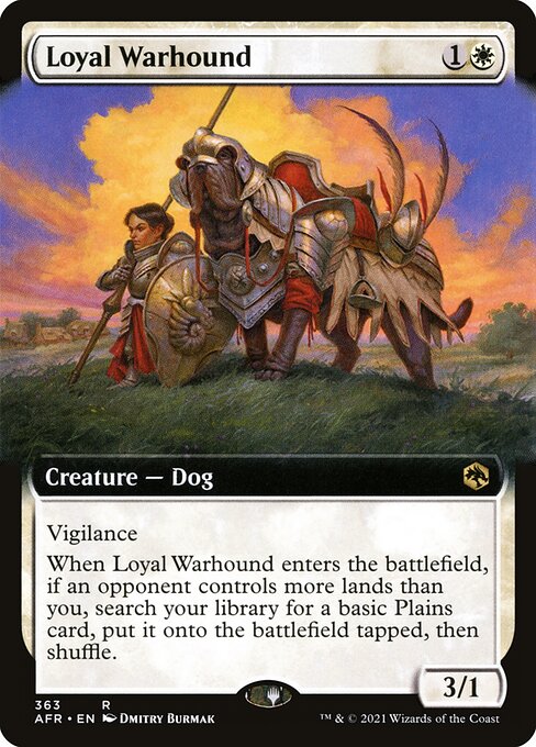 Loyal Warhound (Extended Art) - Adventures in the Forgotten Realms