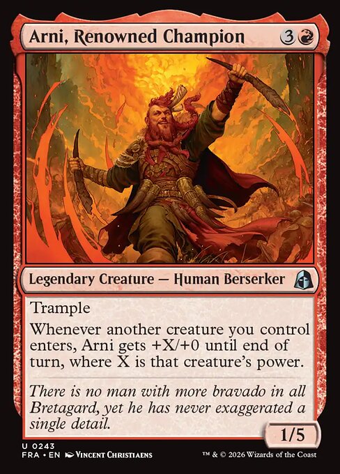 Arni, Renowned Champion (Foil) - Reality Fracture