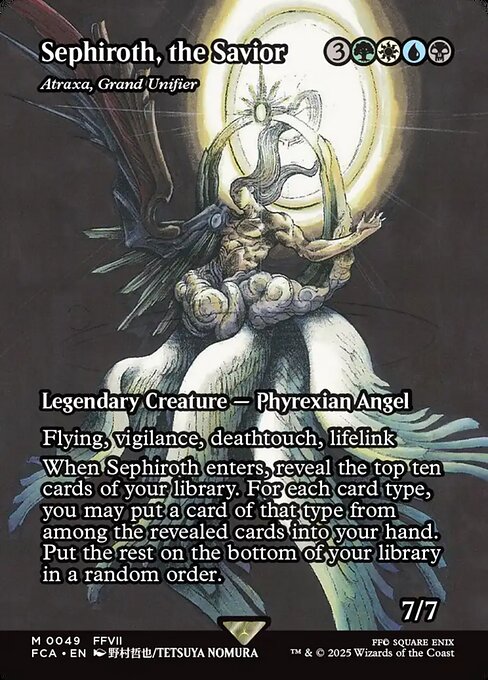 Sephiroth, the Savior - Atraxa, Grand Unifier (Showcase) - FINAL FANTASY: Through the Ages