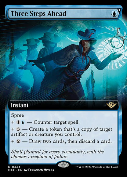 Three Steps Ahead (Extended Art) (Foil) - Outlaws of Thunder Junction