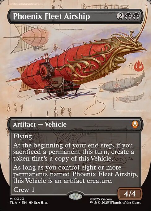 Phoenix Fleet Airship (Borderless) (Foil) - Avatar: The Last Airbender