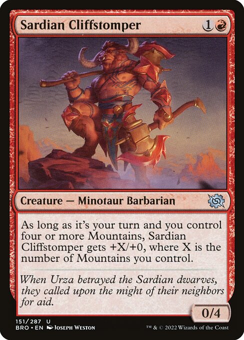 Sardian Cliffstomper (Foil) - The Brothers' War