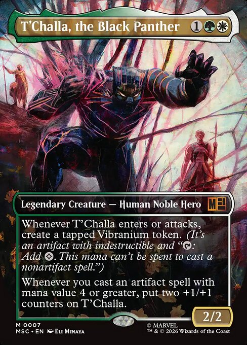 T'Challa, the Black Panther (Borderless) (Foil) - Commander: Marvel Super Heroes