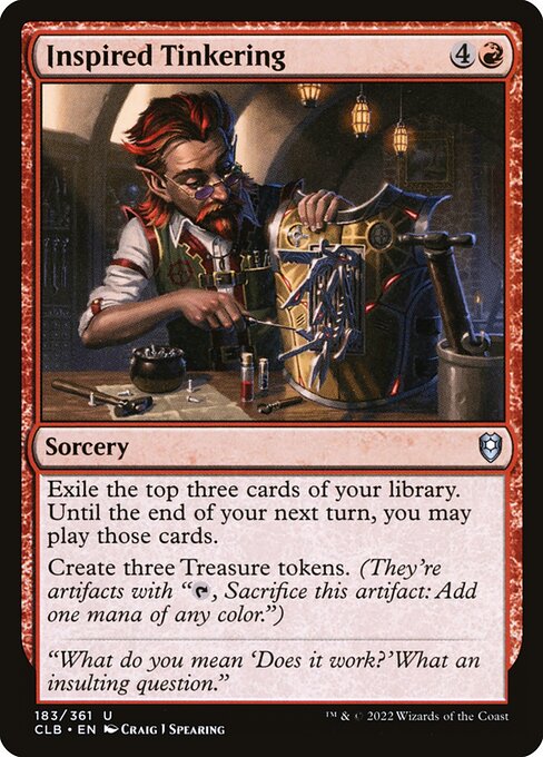 Inspired Tinkering (Foil) - Commander Legends: Battle for Baldur's Gate