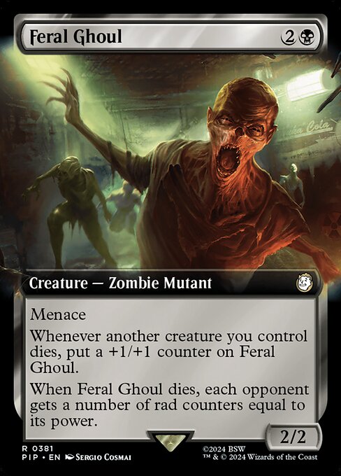 Feral Ghoul (Extended Art) (Foil) - Universes Beyond: Fallout