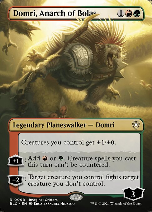 Domri, Anarch of Bolas (Borderless) (Foil) - Commander: Bloomburrow
