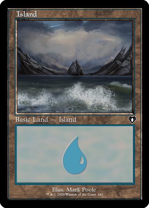 Island (442) (Retro Frame) (Foil) - Commander Masters