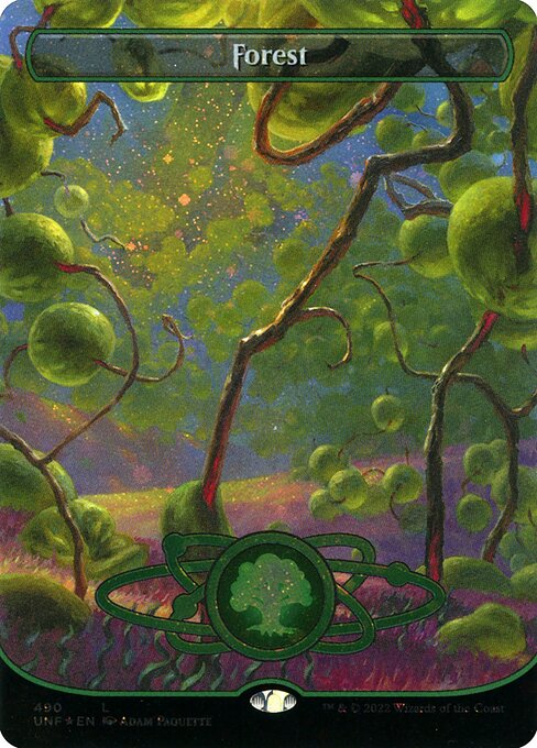 Forest (490) (Borderless) (Galaxy Foil) - Unfinity