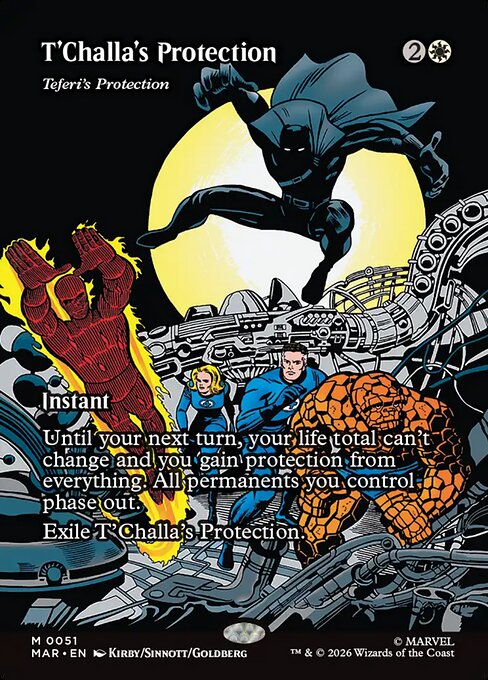 T'Challa's Protection - Teferi's Protection (Borderless) - Marvel Universe Eternal-Legal
