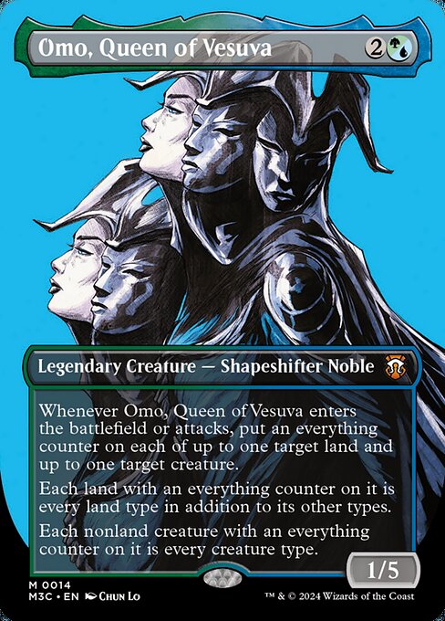 Omo, Queen of Vesuva (Borderless) (Foil) - Commander: Modern Horizons 3