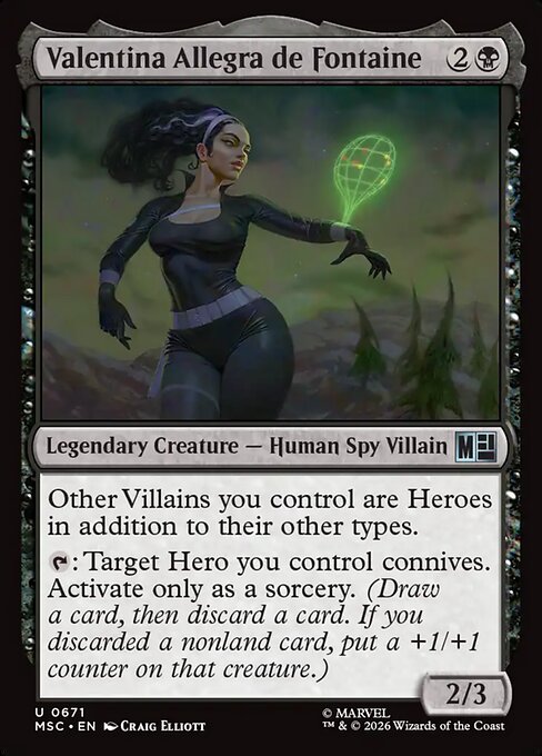 Valentina Allegra de Fontaine (Foil) - Commander: Marvel Super Heroes
