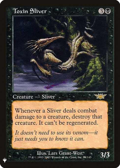 Toxin Sliver - The List Reprints