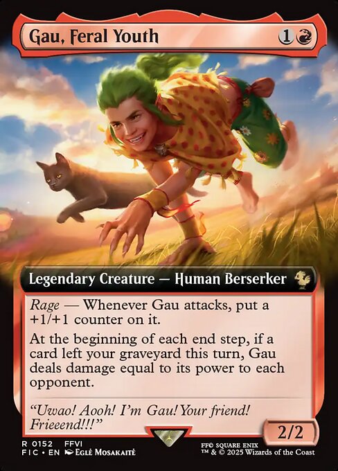 Gau, Feral Youth (Extended Art) (Foil) - Commander: FINAL FANTASY