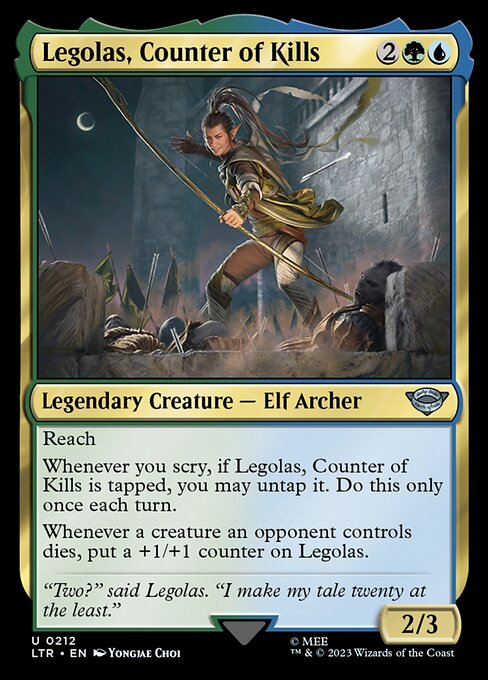 Legolas, Counter of Kills (Showcase) (Foil) - Universes Beyond: The Lord of the Rings: Tales of Middle-earth