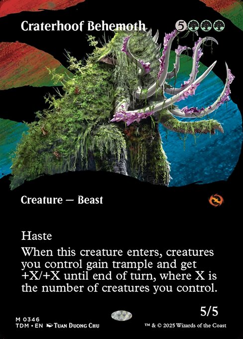 Craterhoof Behemoth (Borderless) - Tarkir: Dragonstorm