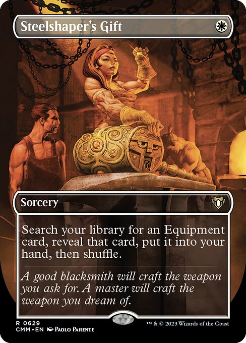 Steelshaper's Gift (Borderless) - Commander Masters