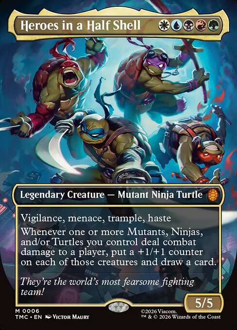 Heroes in a Half Shell (0006) (Borderless) (Foil) - Commander: Teenage Mutant Ninja Turtles