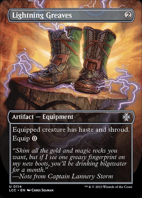 Lightning Greaves (Borderless) - Commander: The Lost Caverns of Ixalan