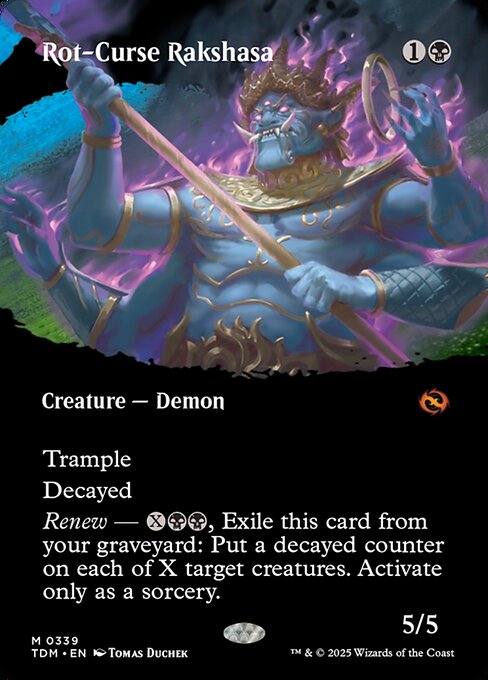 Rot-Curse Rakshasa (Borderless) - Tarkir: Dragonstorm