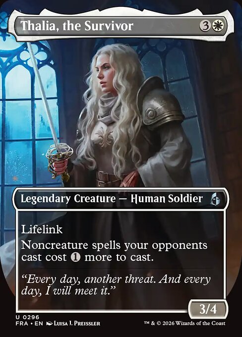 Thalia, the Survivor (Borderless) (Foil) - Reality Fracture