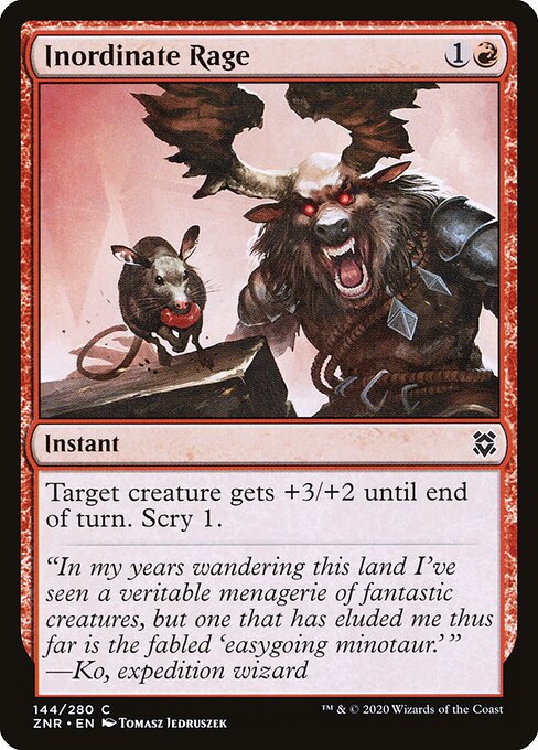 Inordinate Rage (Foil) - Zendikar Rising