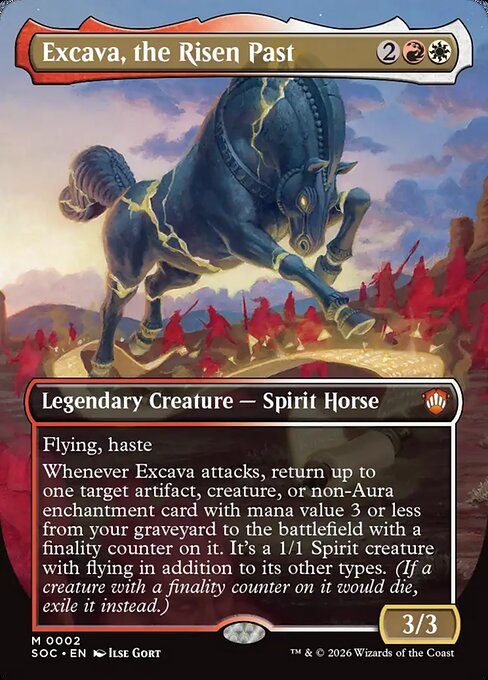 Excava, the Risen Past (Borderless) - Commander: Secrets of Strixhaven